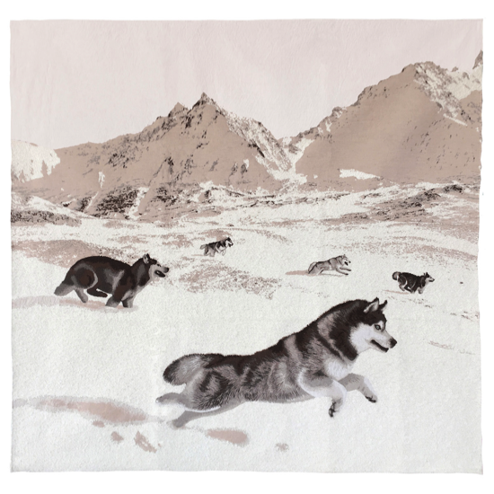 Plaid Huskies 145x145 cm - Jules Pansu
