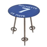 Table d'appoint mtal piste bleue Rochette 7 - Chehoma