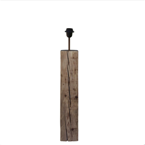 Pied de lampe COP'OW en vieux bois 10/13 cm H70 cm 