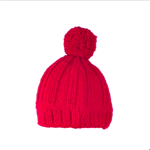 Abat-jour Bonnet en laine rouge tricot main en france diamtre 18+carcasse