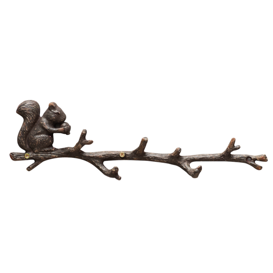 Porte manteau écureuil sur sa branche en métal - Chehoma 
