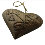 Coeur en bois sculpt - Poya
