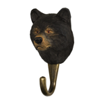 Crochet sculpté à la main ours noir
