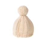 Abat-jour  poser bonnet en laine tricot main - cru 14 cm